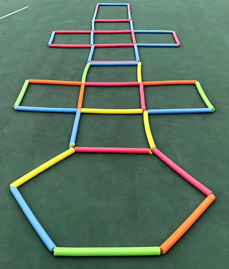 Hopscotch Kids Jump Lattice Game Training Sport Toys Foam Sticks Baby Sensory Play Outside Outdoor Indoor Toy Children Activitie