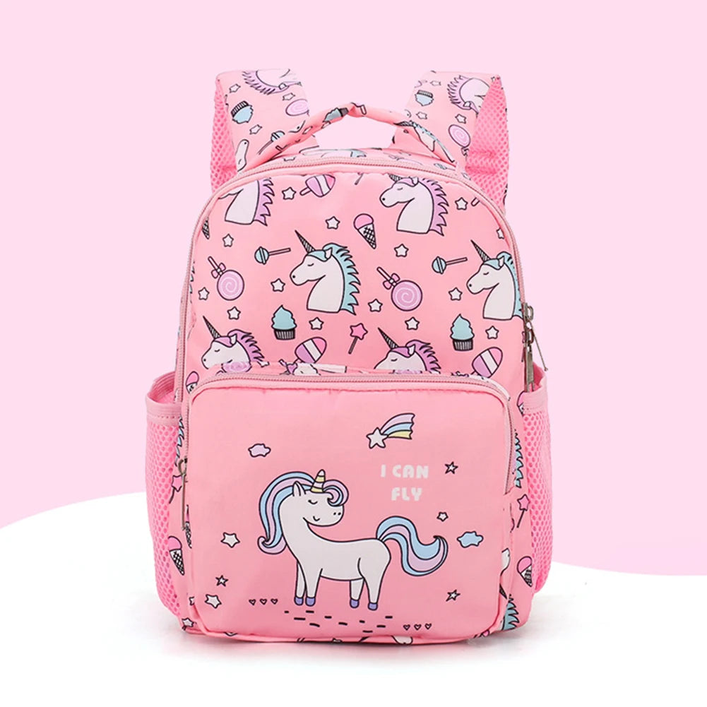 Cute Kindergarten Waterproof Backpack Cartoon Horse Girl Boy School Bags Satchel