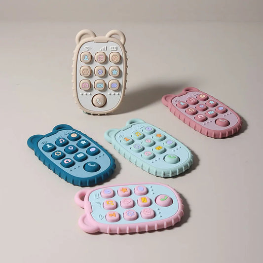 Silicone teether baby gift mobile phone s