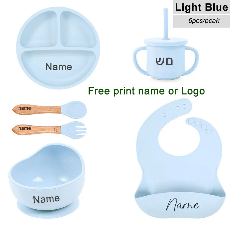 6Pcs Silicone Tableware For Kids