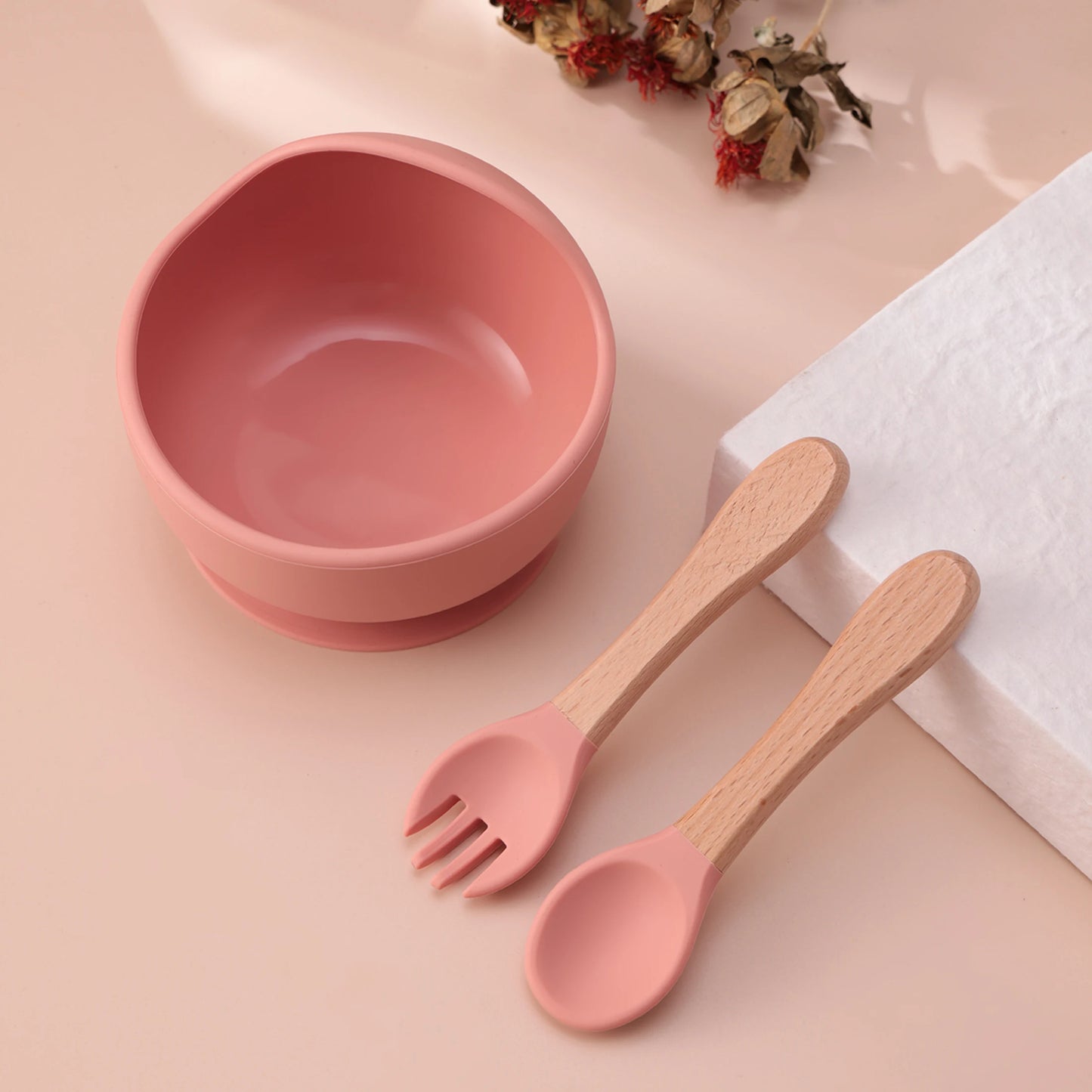 Color Kids 3PCS Silicone Baby Feeding Set