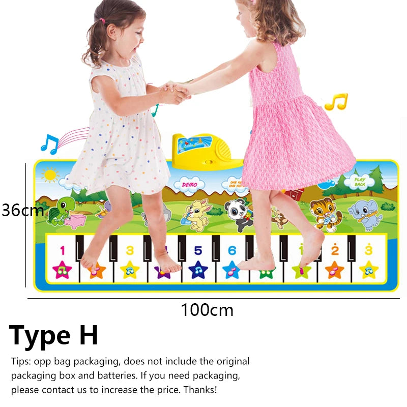 Piano Mat for Kids Children Fitness Keyboard Play Music Carpet