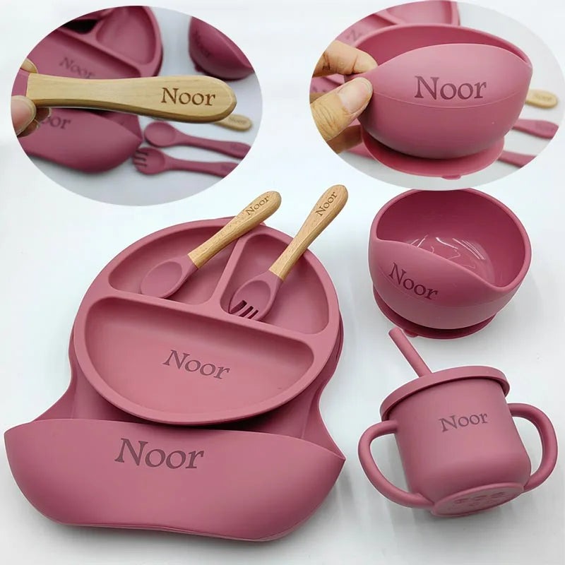 6Pcs Silicone Tableware For Kids