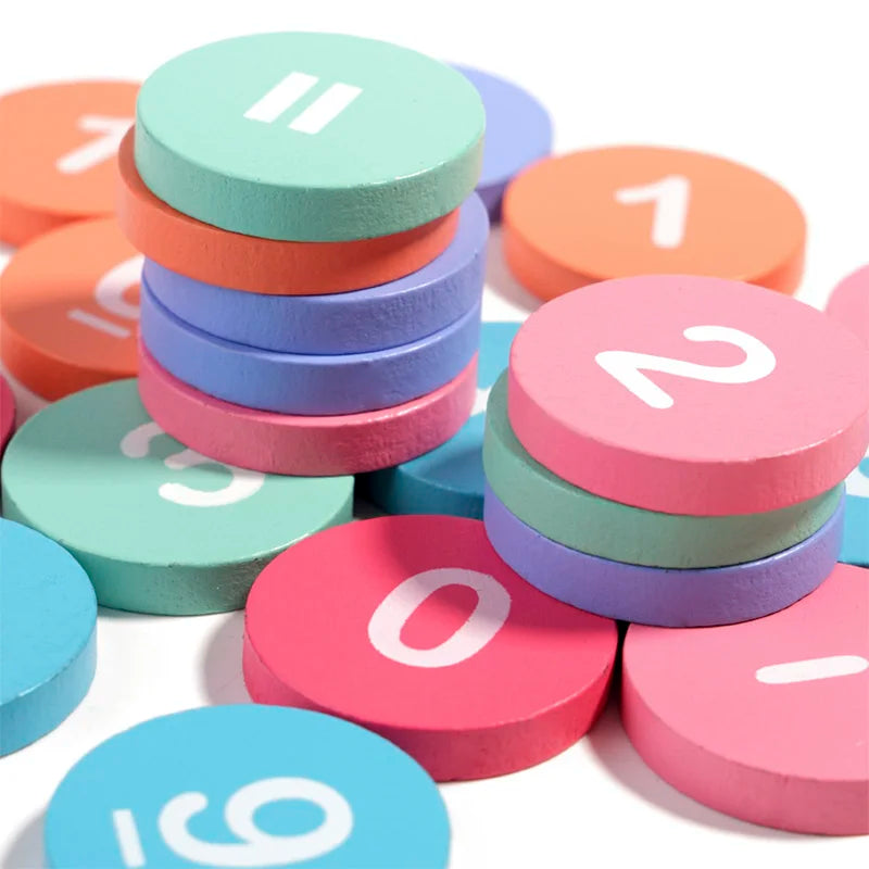 Children's Wooden Number Board Cognitive Matching Addition