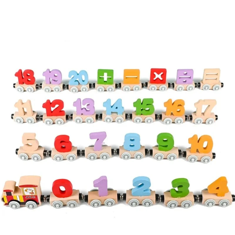Montessori Wooden Train Toy Early Educational