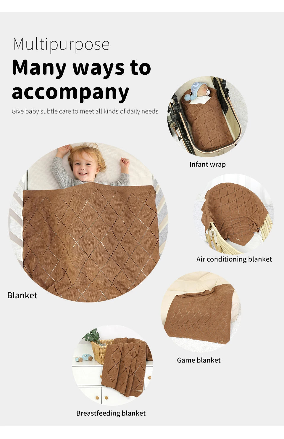 Baby Blankets Super Soft Newborn Cotton 90*70cm