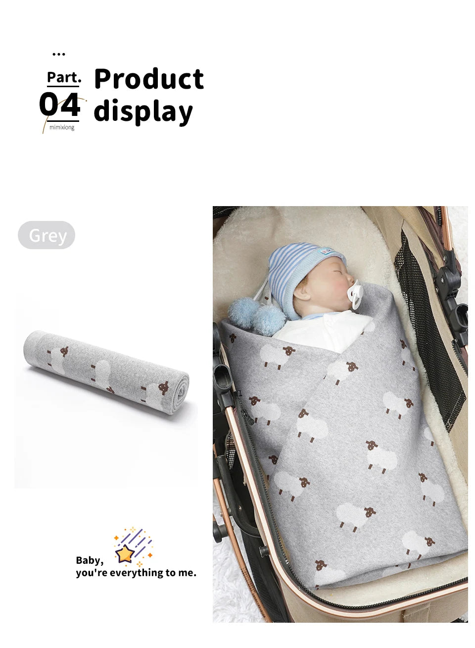 Baby Cotton Blankets Knitted Newborn Boys Girls