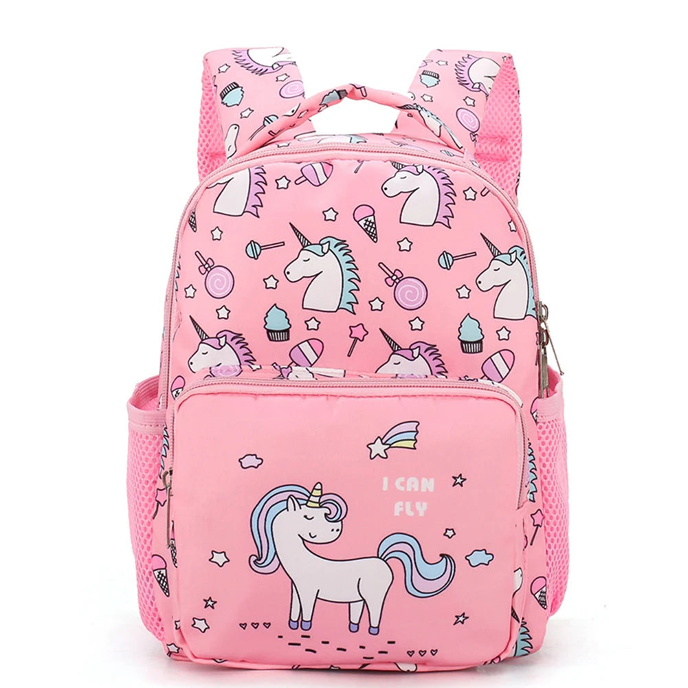Cute Kindergarten Waterproof Backpack Cartoon Horse Girl Boy School Bags Satchel