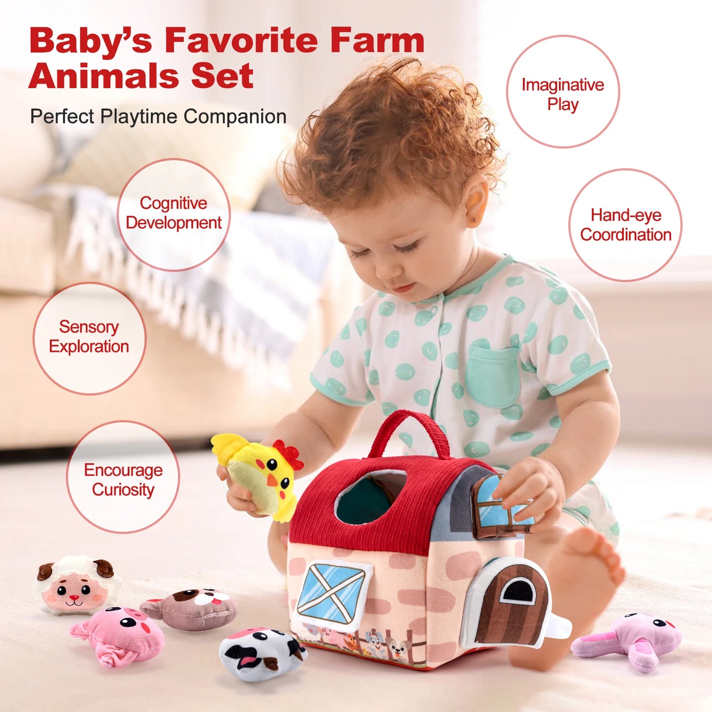 Baby Soft Plush Animals Farm
