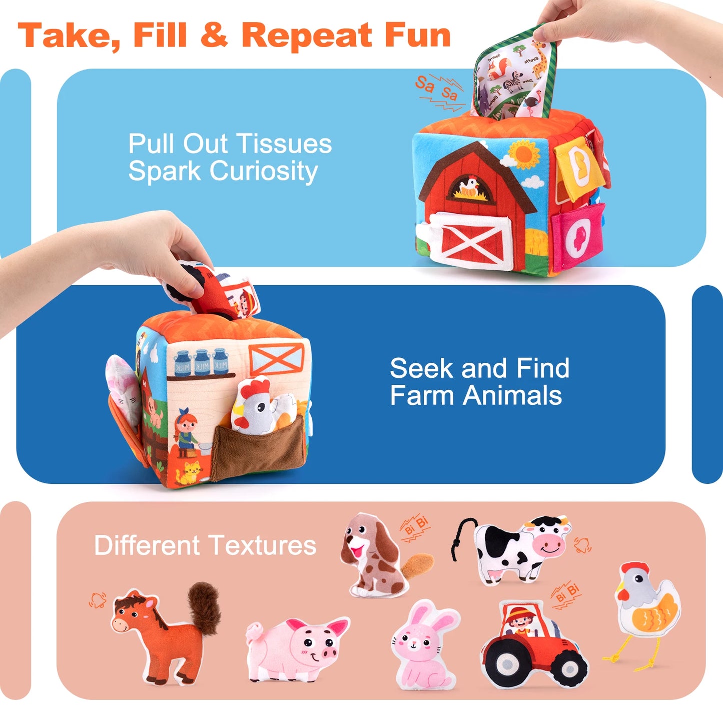 Baby Soft Plush Animals Farm