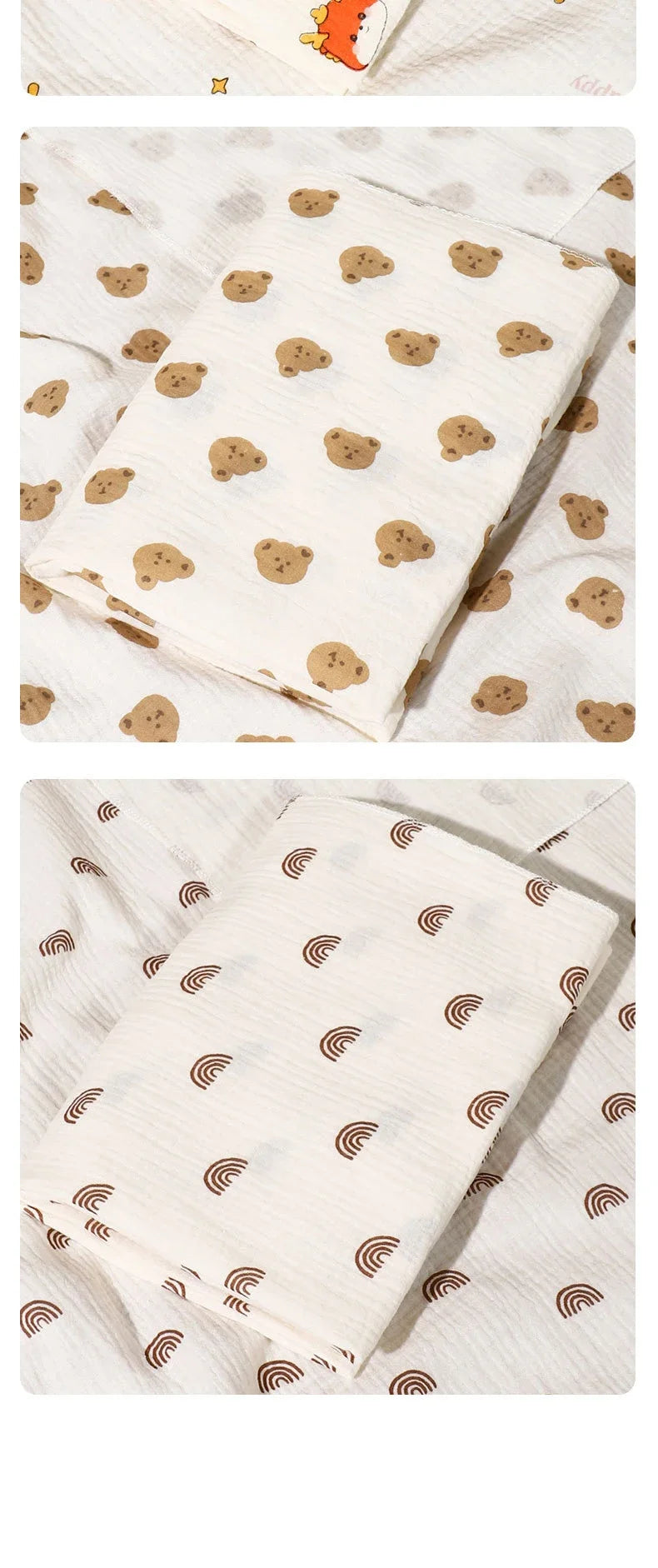 2Pc Cotton Muslin Blankets Baby Receiving Blanket for Newborn