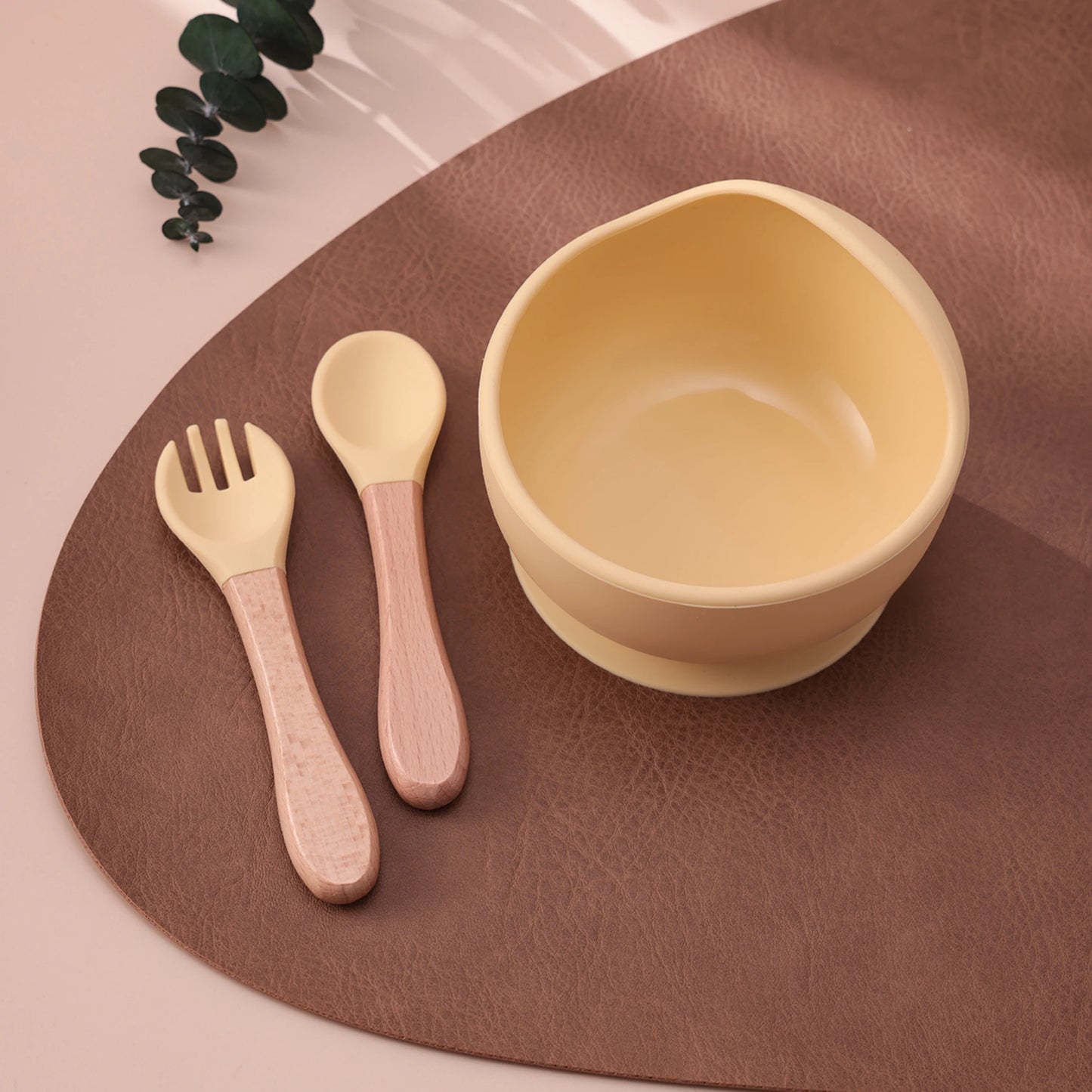 Color Kids 3PCS Silicone Baby Feeding Set
