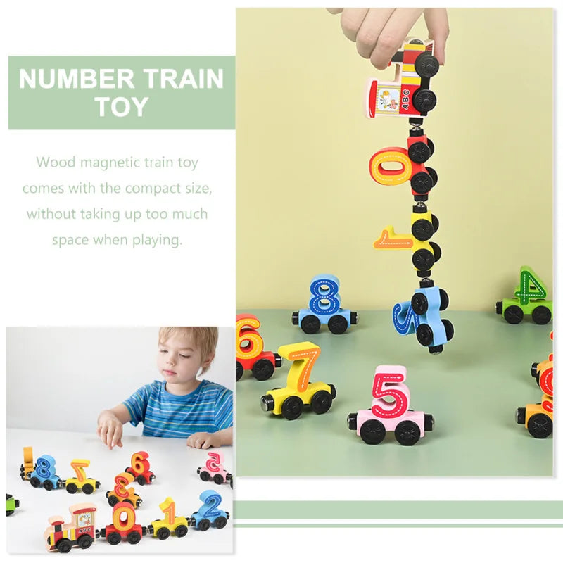 Montessori Wooden Train Toy Early Educational