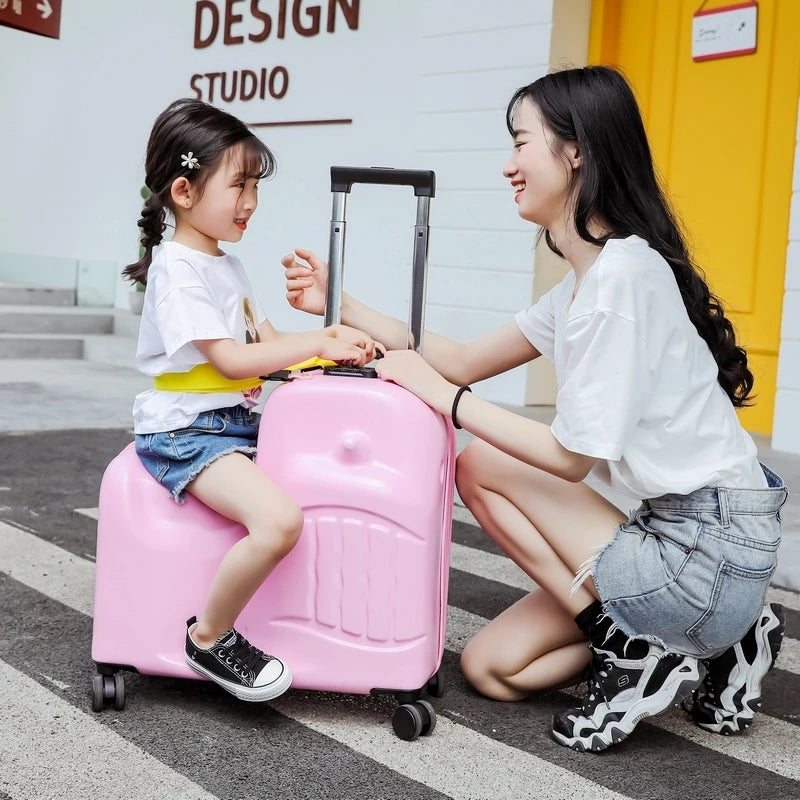 Suitcase for Children Can Sit to Ride on Luggage
