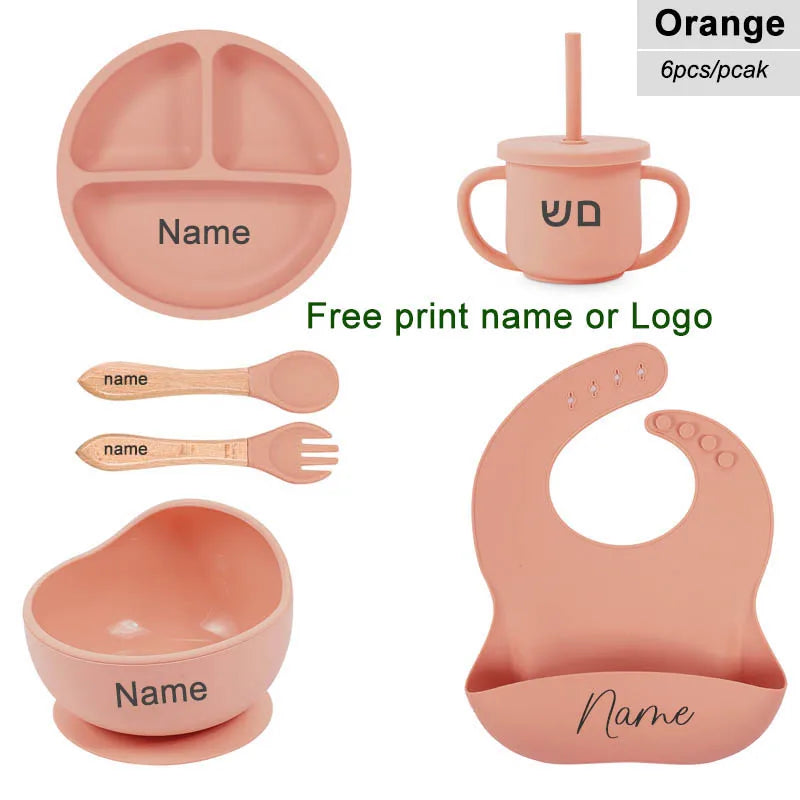 6Pcs Silicone Tableware For Kids