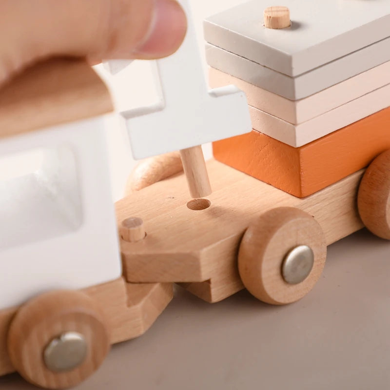 Wooden Train Birthday Toy  Montessori