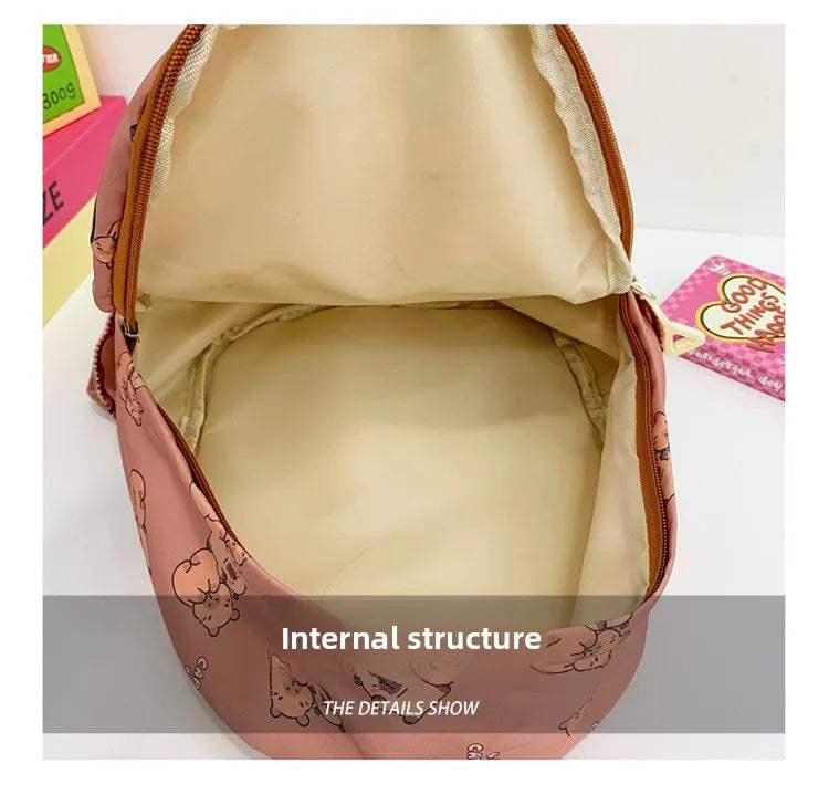Cute Capybara Backpack for Girls Boys Student Teenager Children's Rucksack Women Cute Casual School Bags Kids Birthday Gift Toy