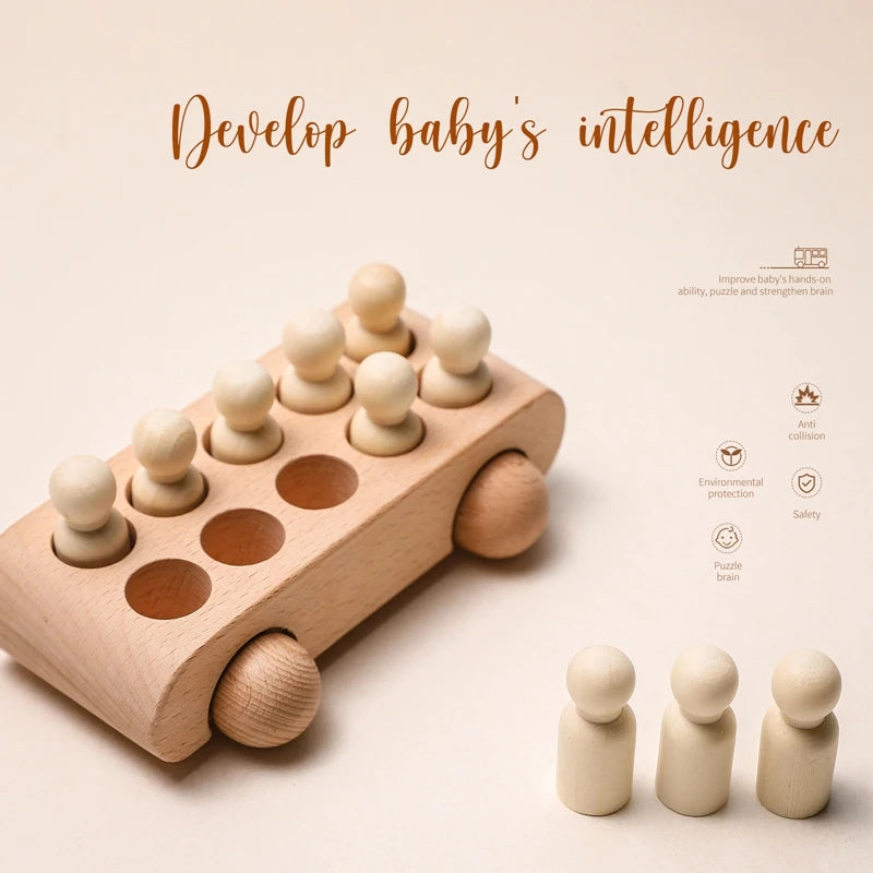 Wooden Train Birthday Toy  Montessori