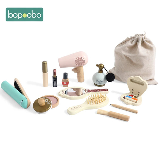 Girls Wooden Simulation Kid Makeup Set