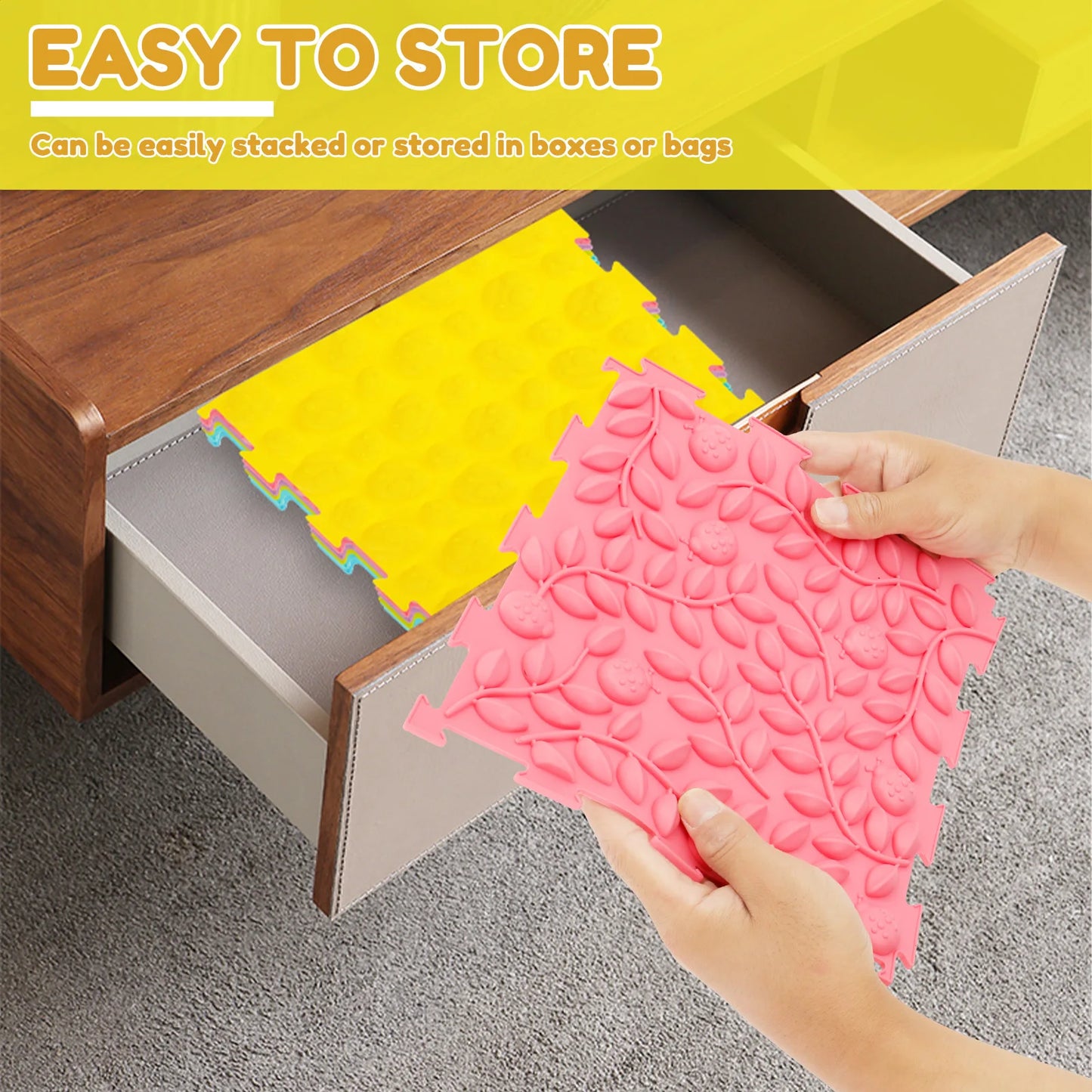 6/12Pcs Sensory Integration Training Mats Foot Massage Pad