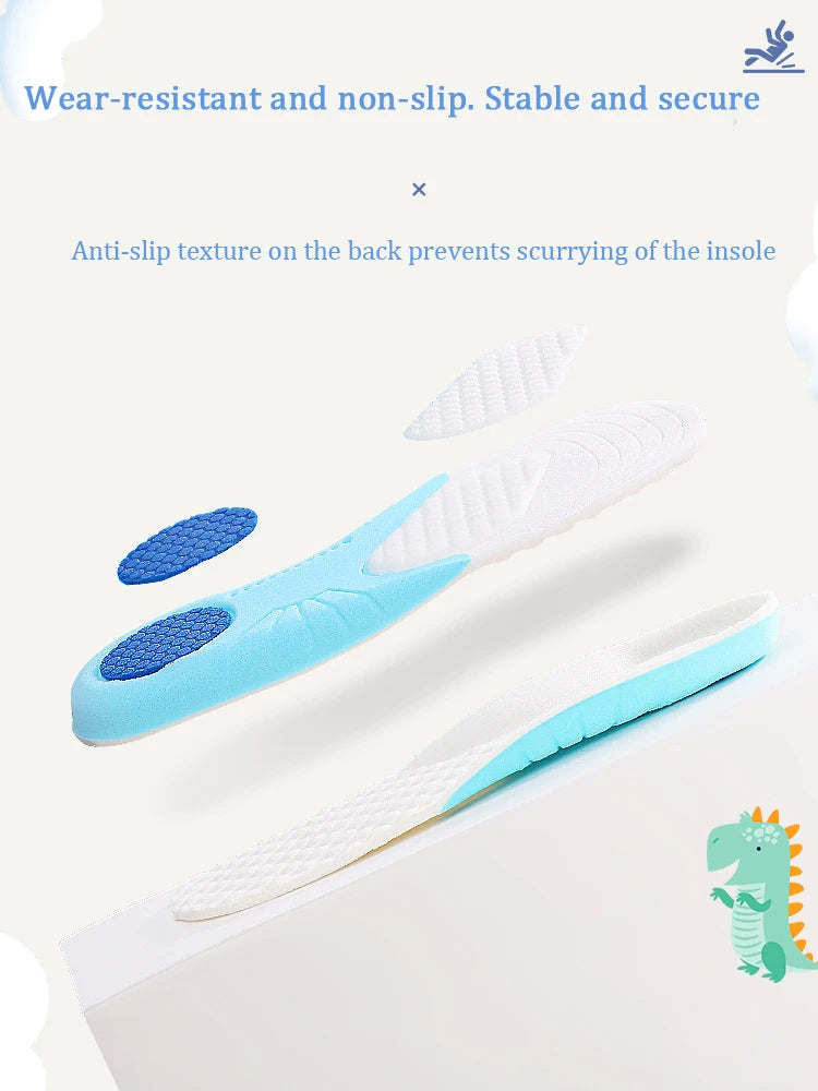 Silicone Comfortable Insoles Running Cushion Kids Shoes Sole Feet Children Sports Memory Foam Orthopedic Arch Support Shoes Pad