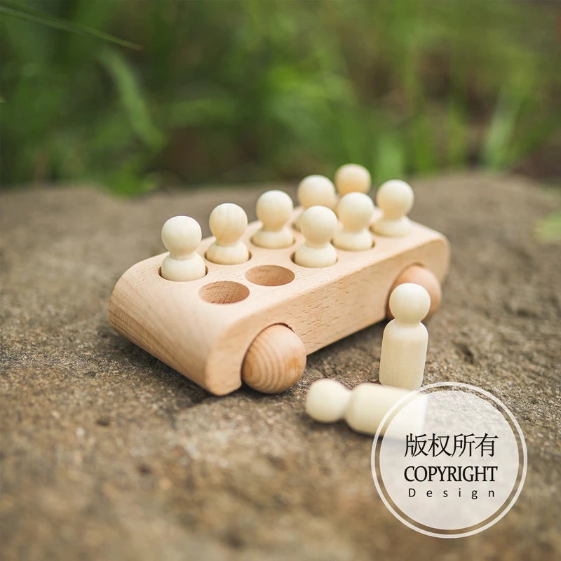 Wooden Train Birthday Toy  Montessori