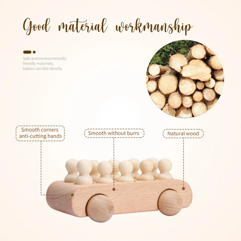 Wooden Train Birthday Toy  Montessori