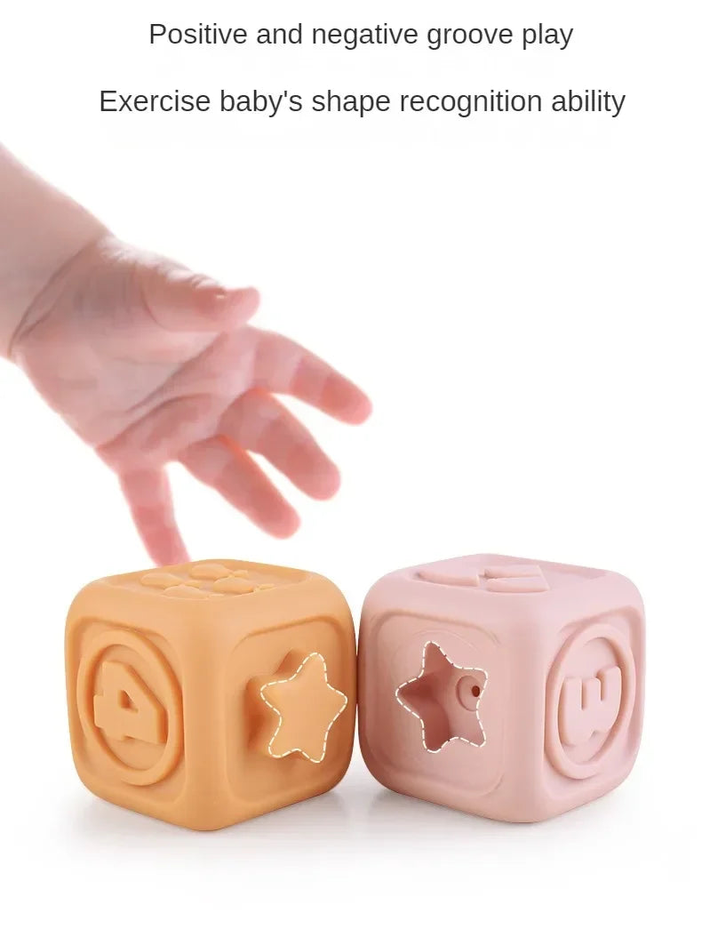 Montessori Toys for Baby Silicone Building Blocks