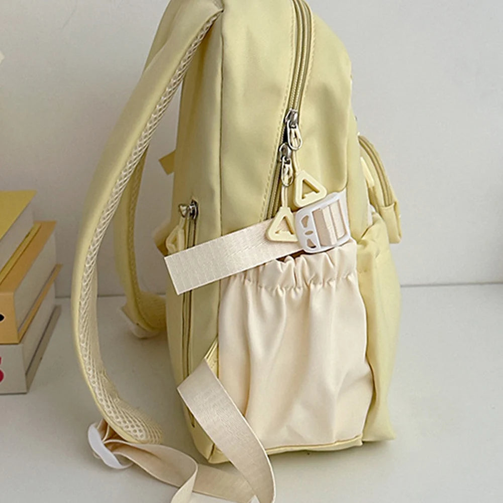 Sweet Cute Laptop Bag with Pendant College Backpack Fashion Middle School Bag for High School Students
