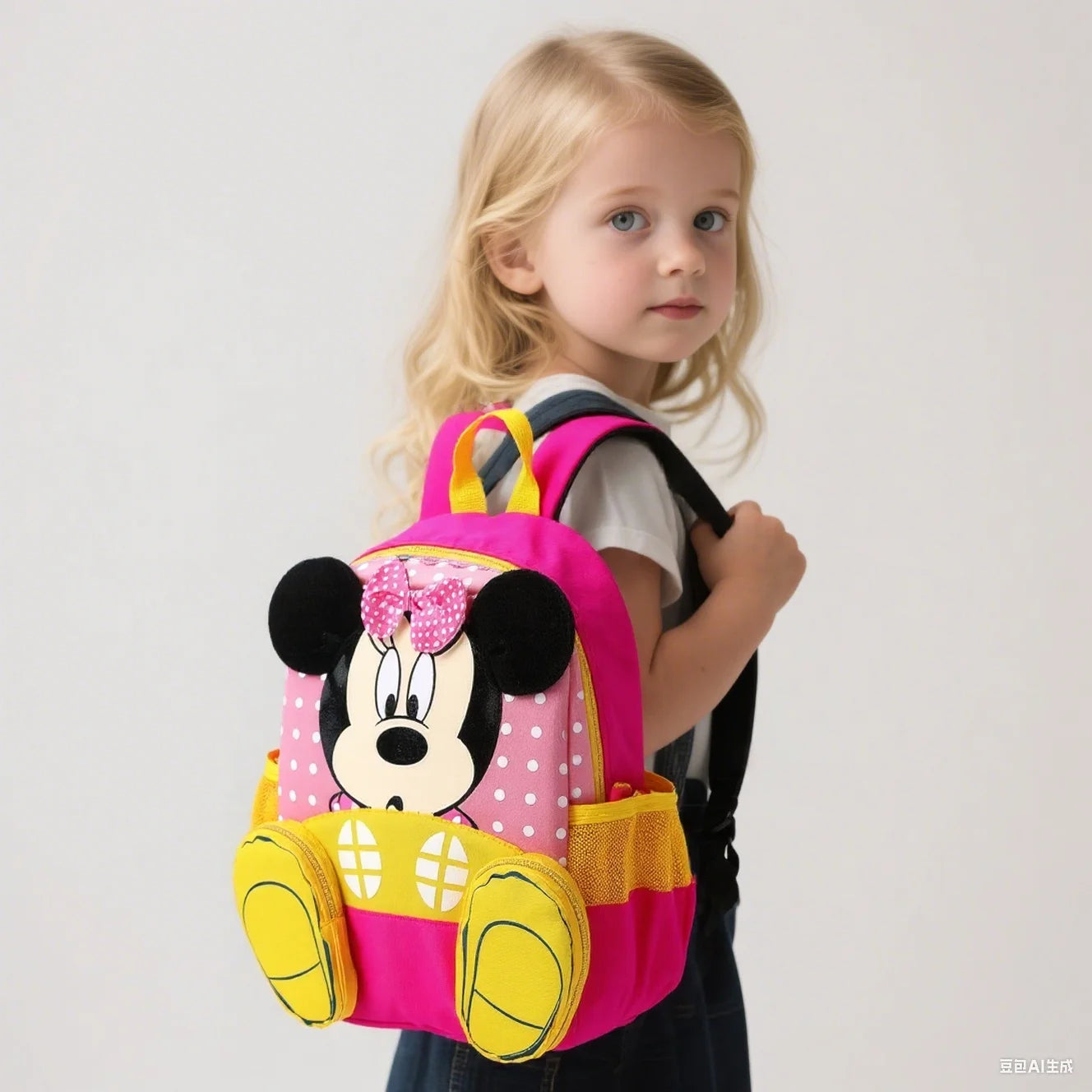 New Mickey Mouse Multiple Pockets Children's Backpack Large Capacity Cute Kindergarten Schoolbag For Boys and Girls