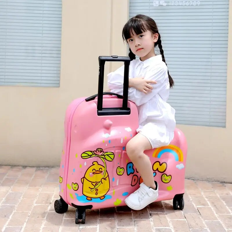Suitcase for Children Can Sit to Ride on Luggage