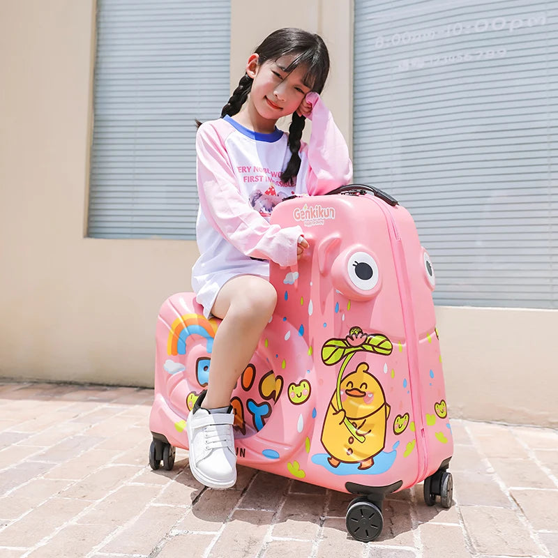 Suitcase for Children Can Sit to Ride on Luggage