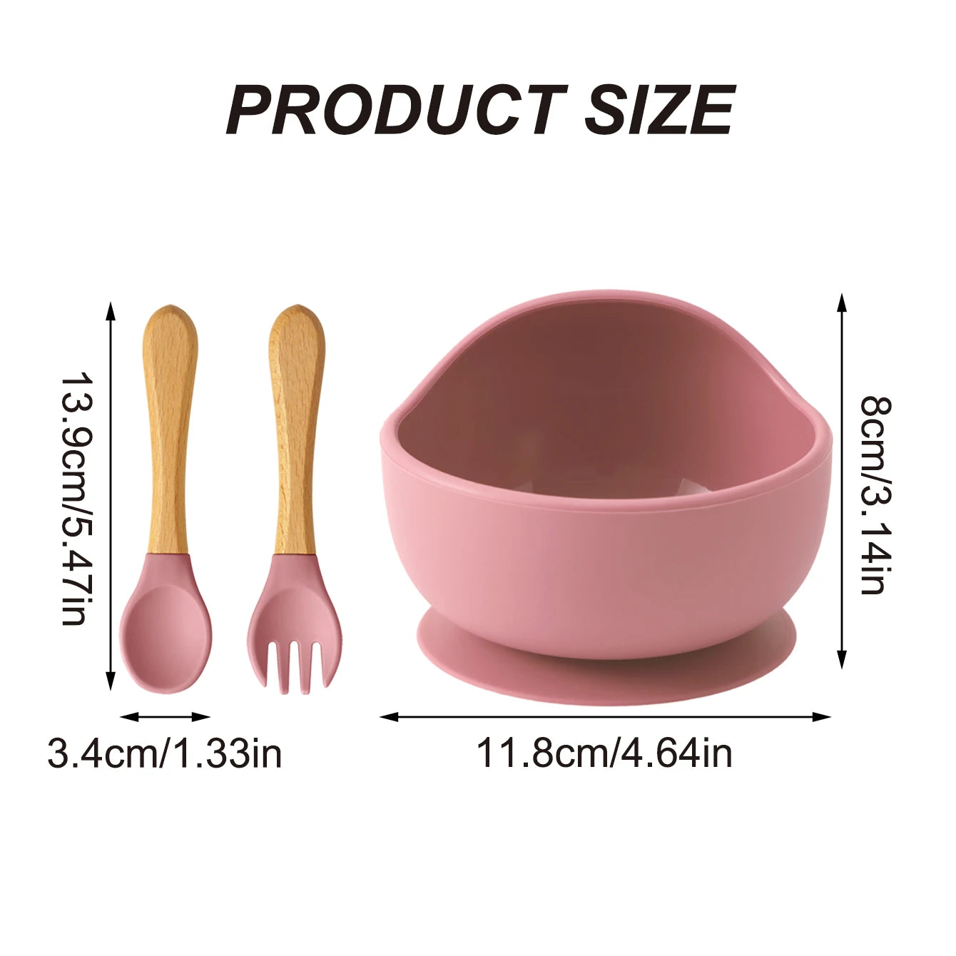 Color Kids 3PCS Silicone Baby Feeding Set