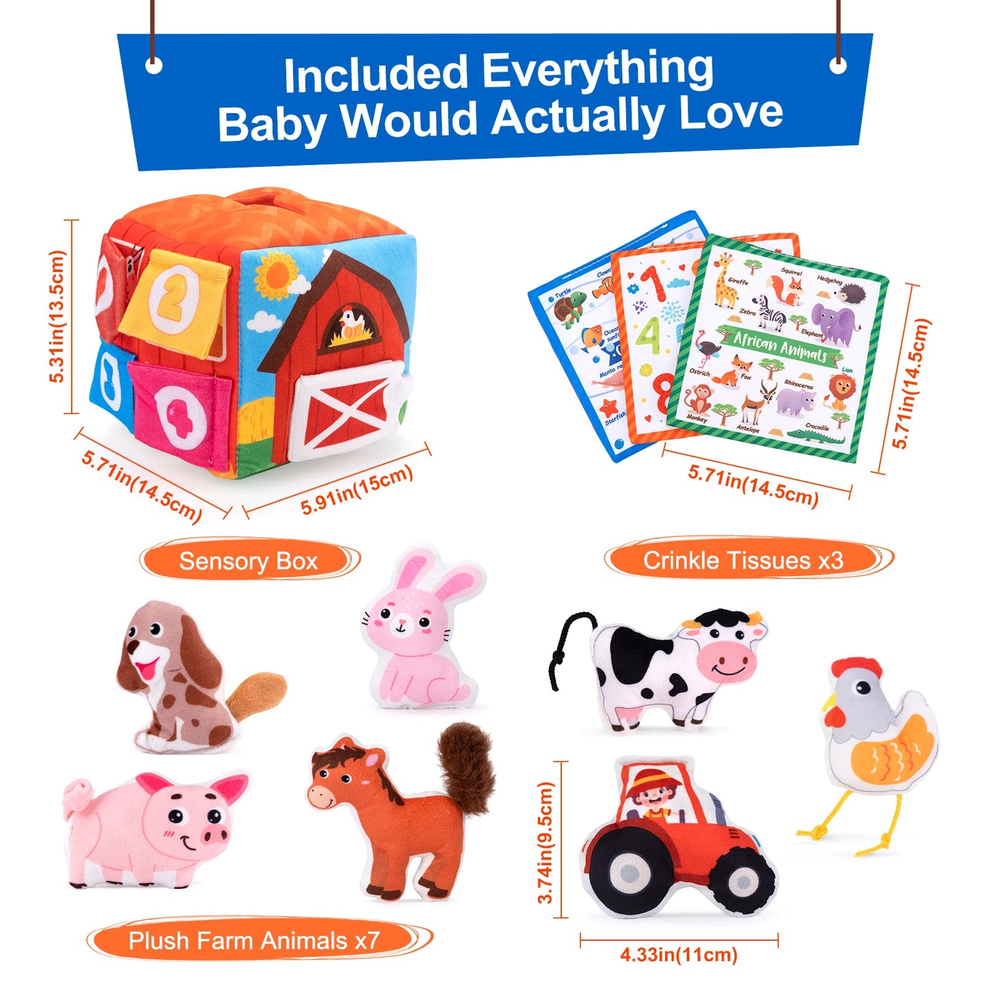 Baby Soft Plush Animals Farm