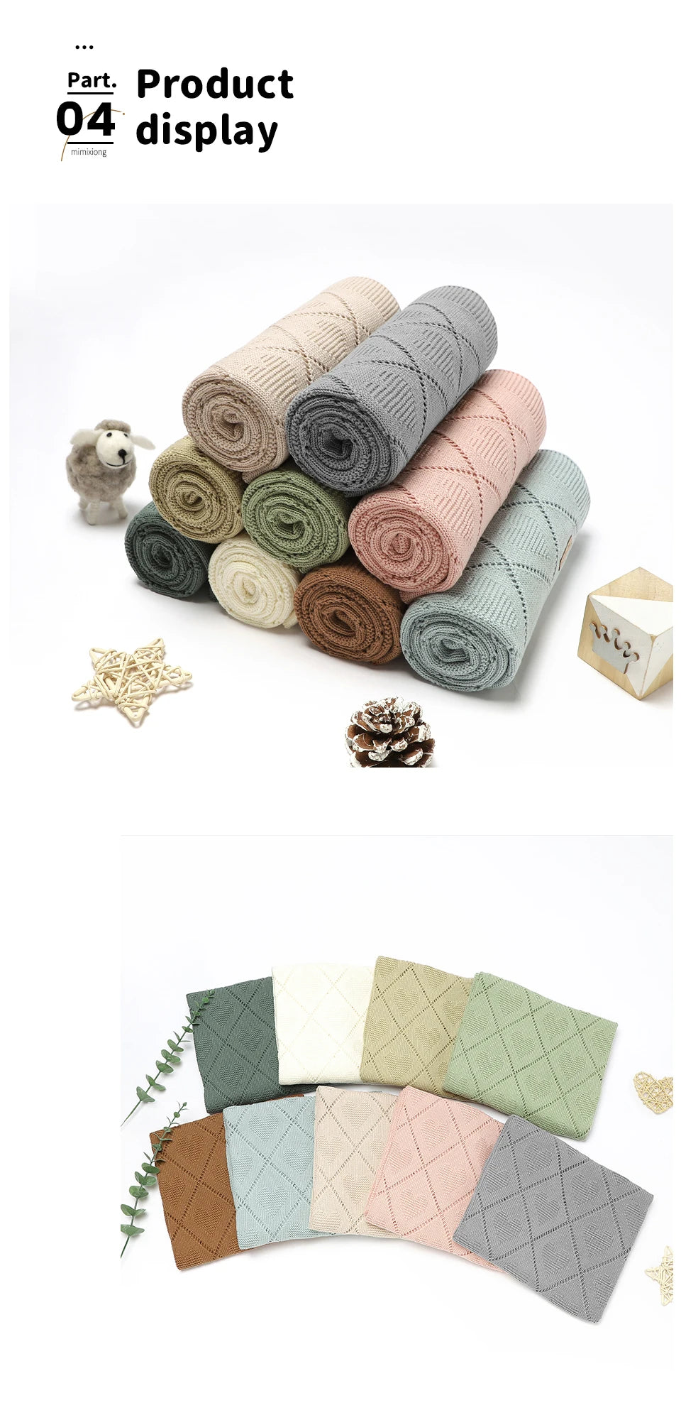 Baby Blankets Super Soft Newborn Cotton 90*70cm