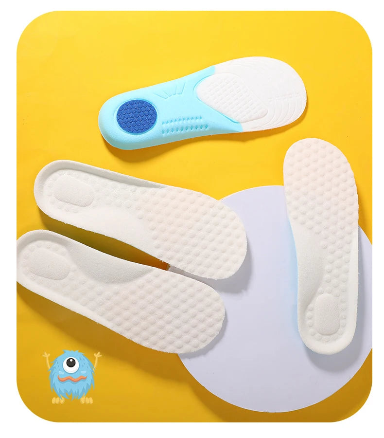 Silicone Comfortable Insoles Running Cushion Kids Shoes Sole Feet Children Sports Memory Foam Orthopedic Arch Support Shoes Pad