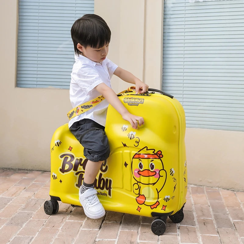 Suitcase for Children Can Sit to Ride on Luggage