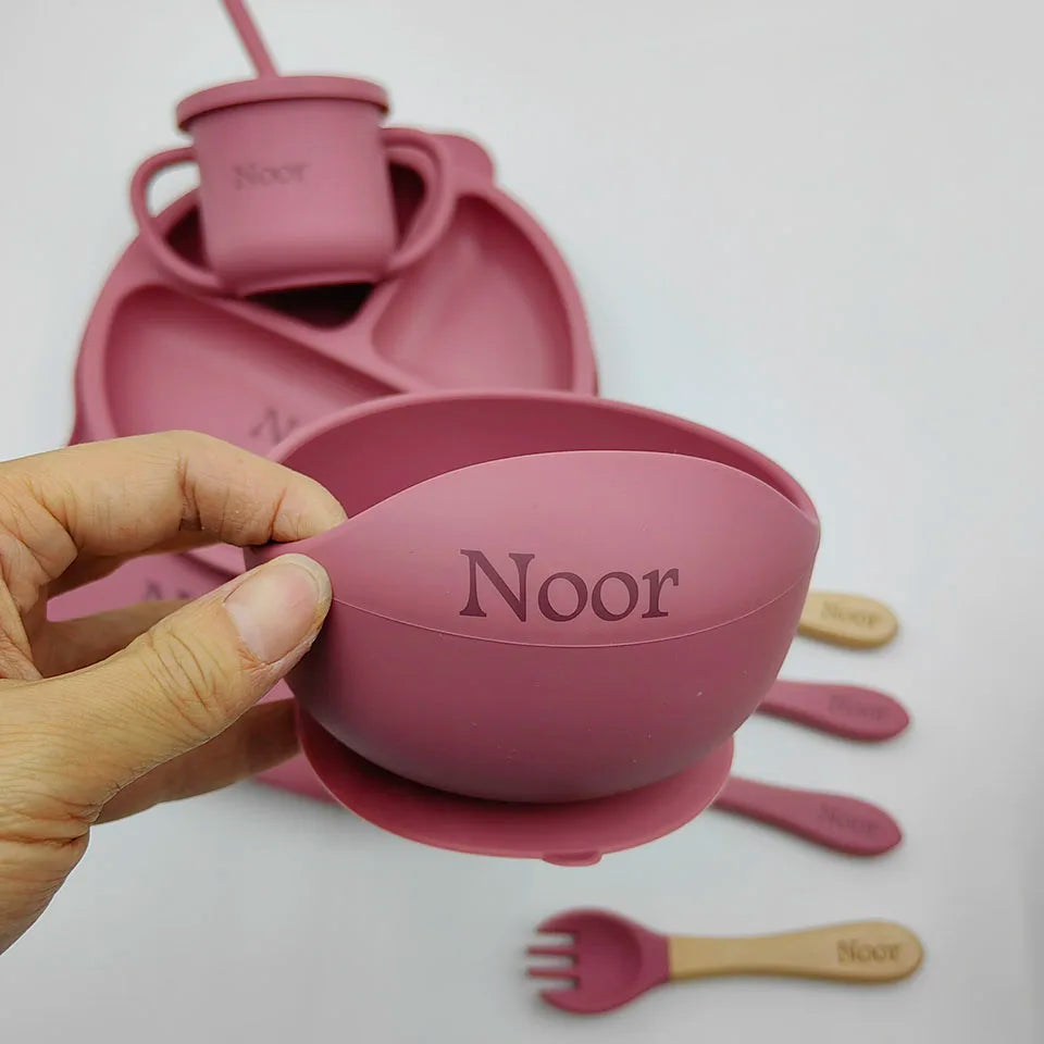 6Pcs Silicone Tableware For Kids