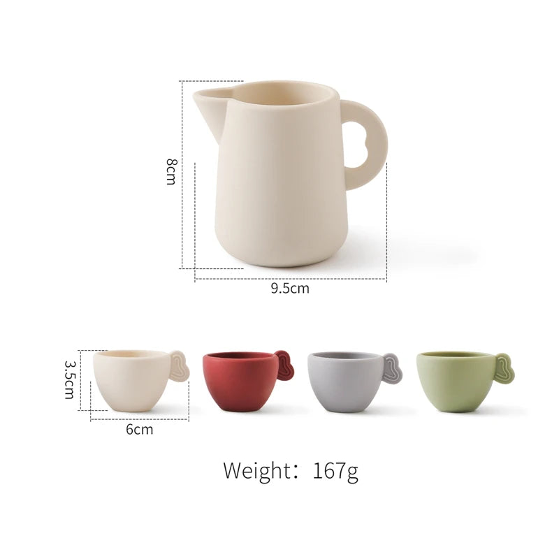 Kids Wooden Montessori Toy Set Children Coffee Machine