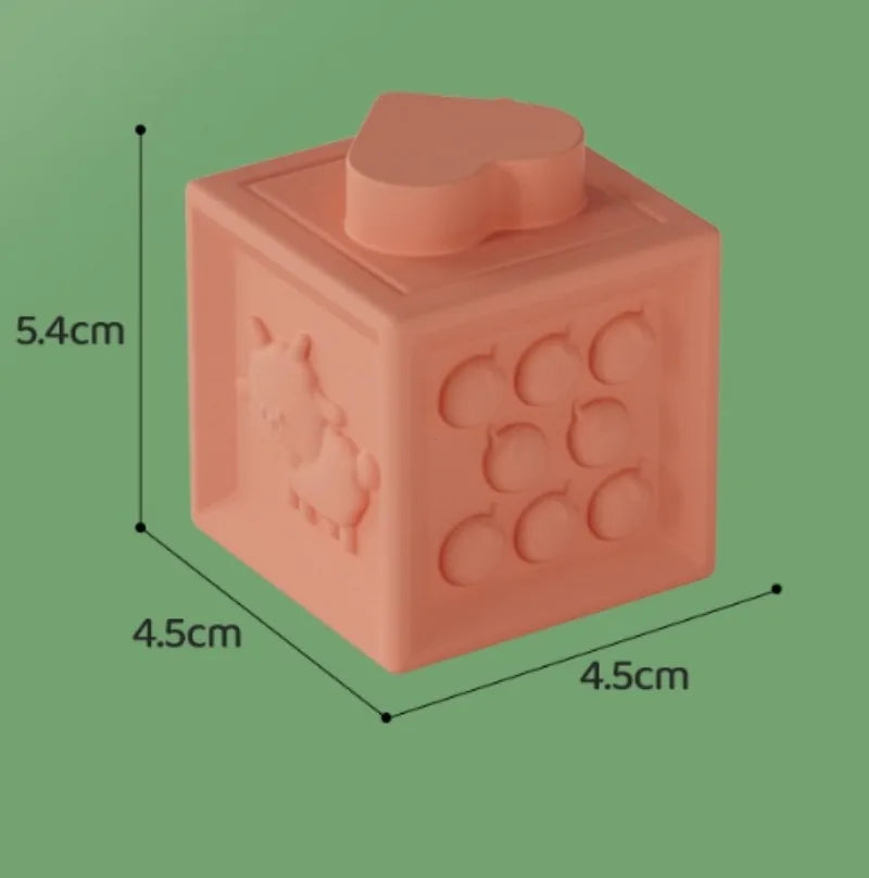 Montessori Toys for Baby Silicone Building Blocks
