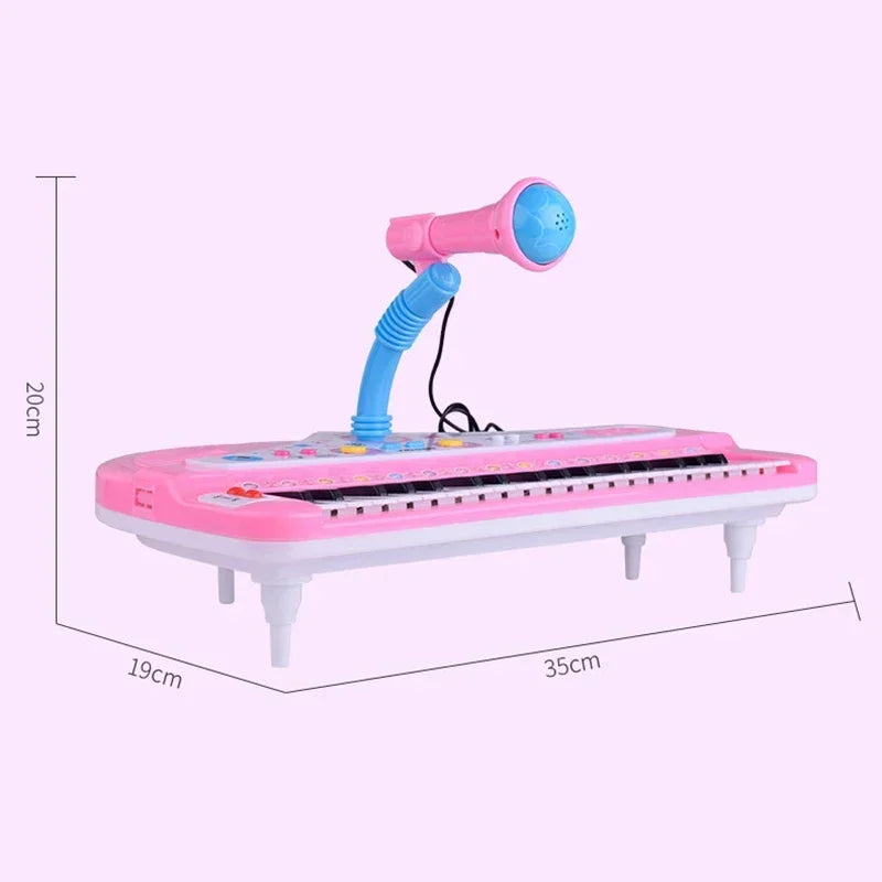 37 Key Electronic Keyboard Piano for Kids with Microphone Musical Instrument Toys Educational Toy Gift for Children Girl Boy