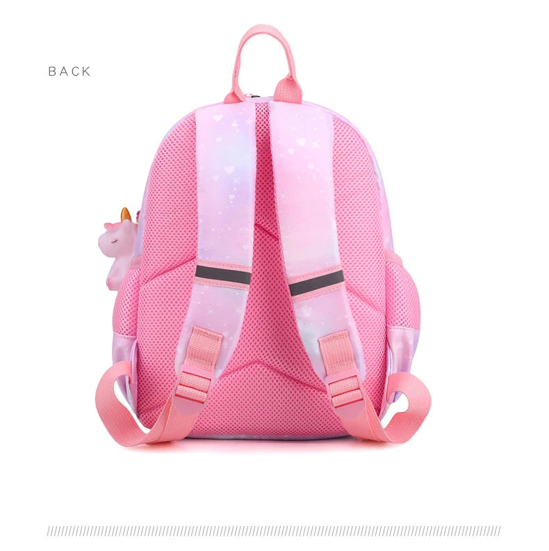 New Unicorn Backpack For Girls Cartoon Pink Princess School Bags Kids Satchels Kindergarten Bookbag Mochila Infantil Escolar