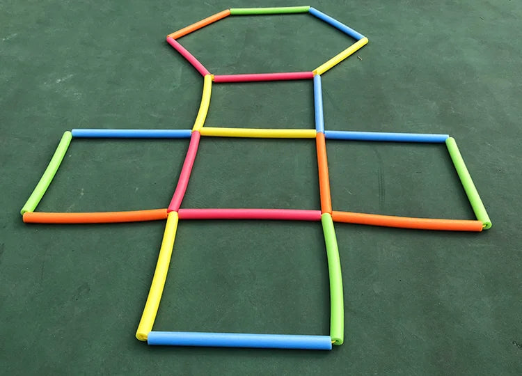 Hopscotch Kids Jump Lattice Game Training Sport Toys Foam Sticks Baby Sensory Play Outside Outdoor Indoor Toy Children Activitie