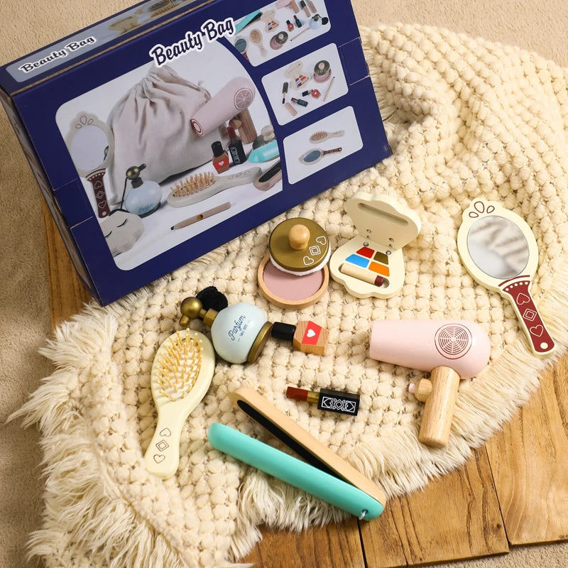 Girls Wooden Simulation Kid Makeup Set