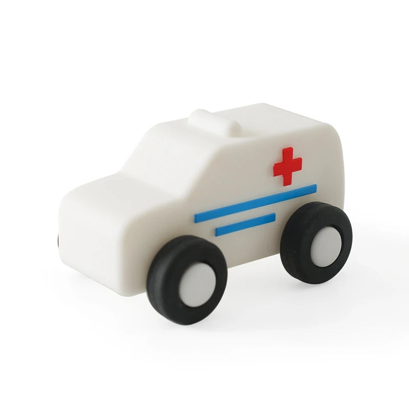 1pc Baby Aircraft Toys Food Grade Silicone Bus Truck