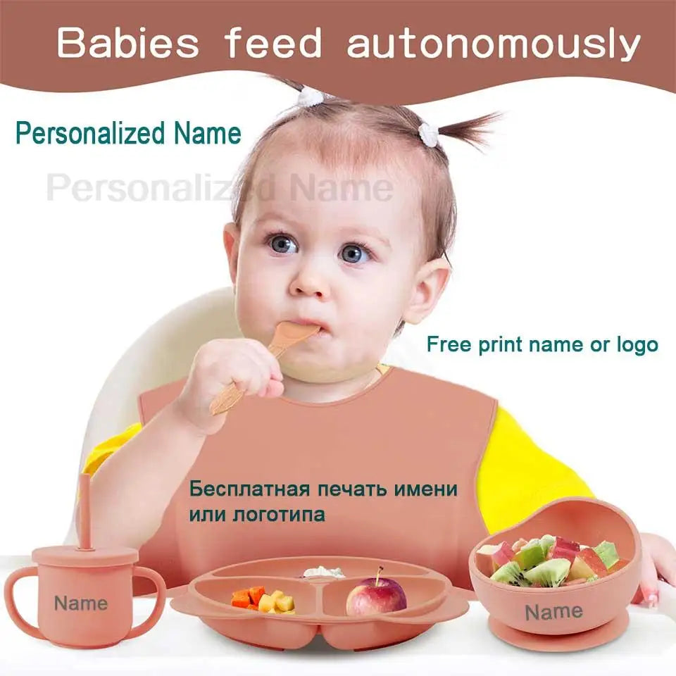 6Pcs Silicone Tableware For Kids