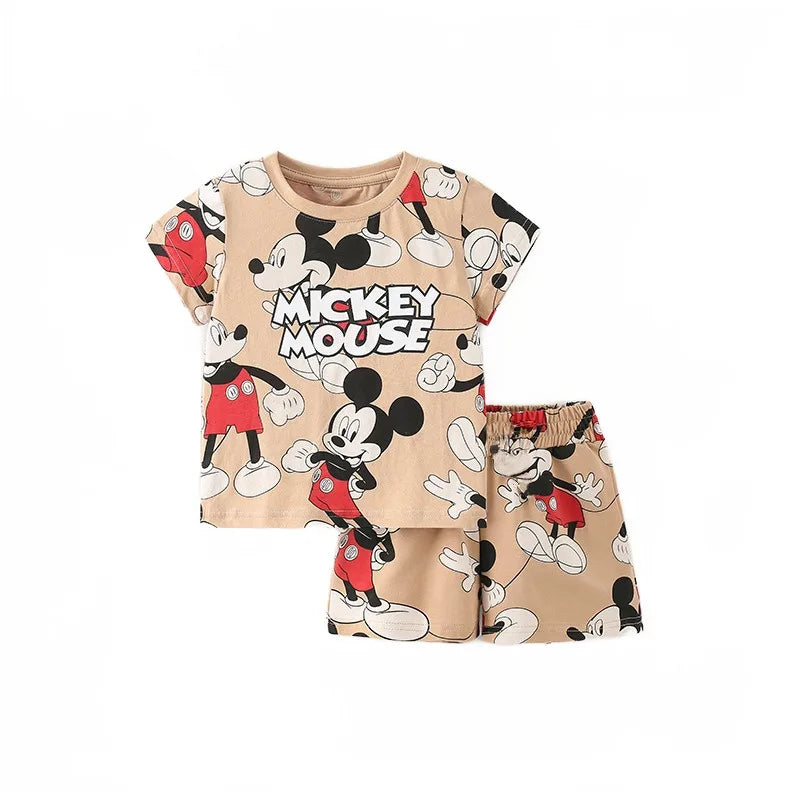 Summer cartoon T-shirt Shorts Children's boys Set Cotton