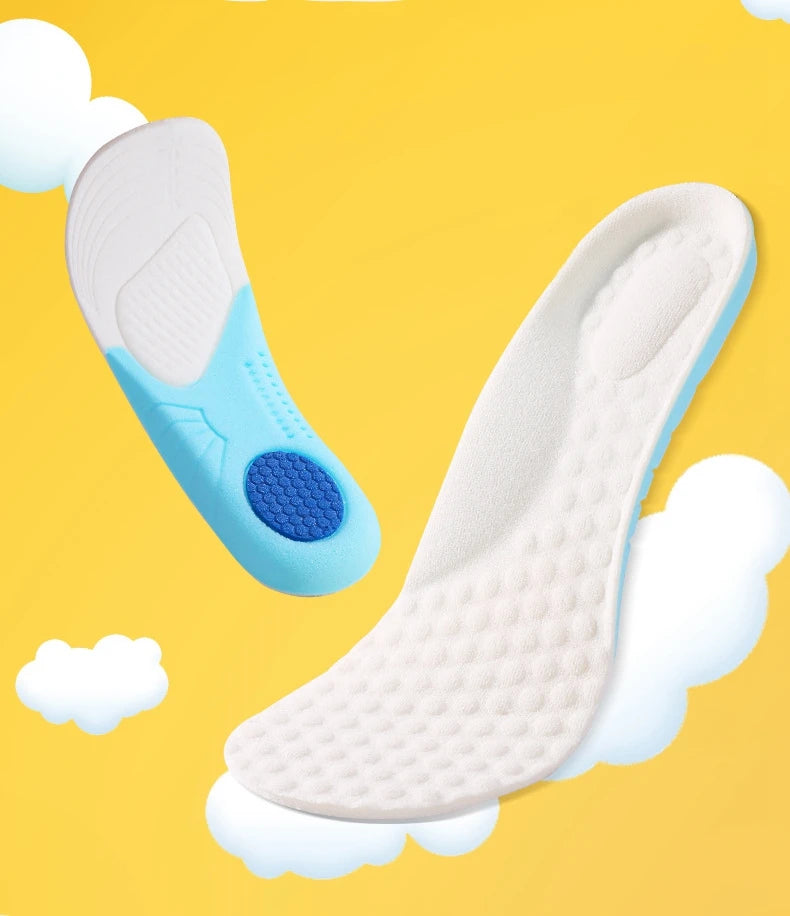 Silicone Comfortable Insoles Running Cushion Kids Shoes Sole Feet Children Sports Memory Foam Orthopedic Arch Support Shoes Pad