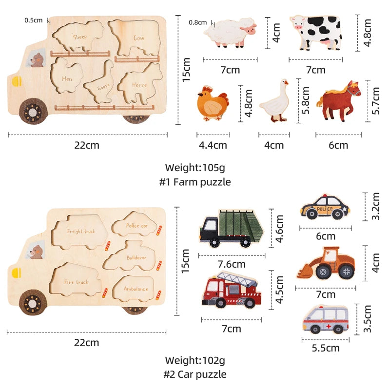 Wooden Puzzle Montessori Toys