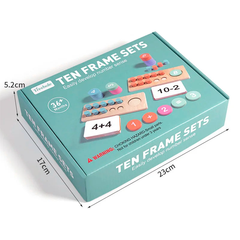 Children's Wooden Number Board Cognitive Matching Addition